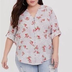 Torrid Harper Floral Print Women's Blouse Size 1